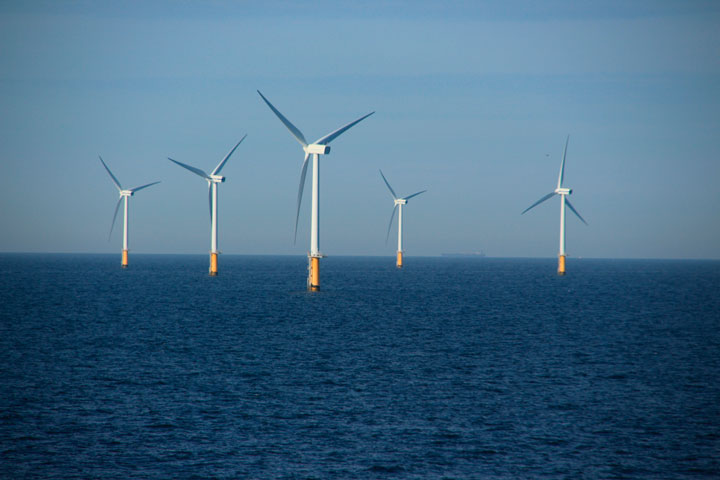 Wind turbines in the North Sea